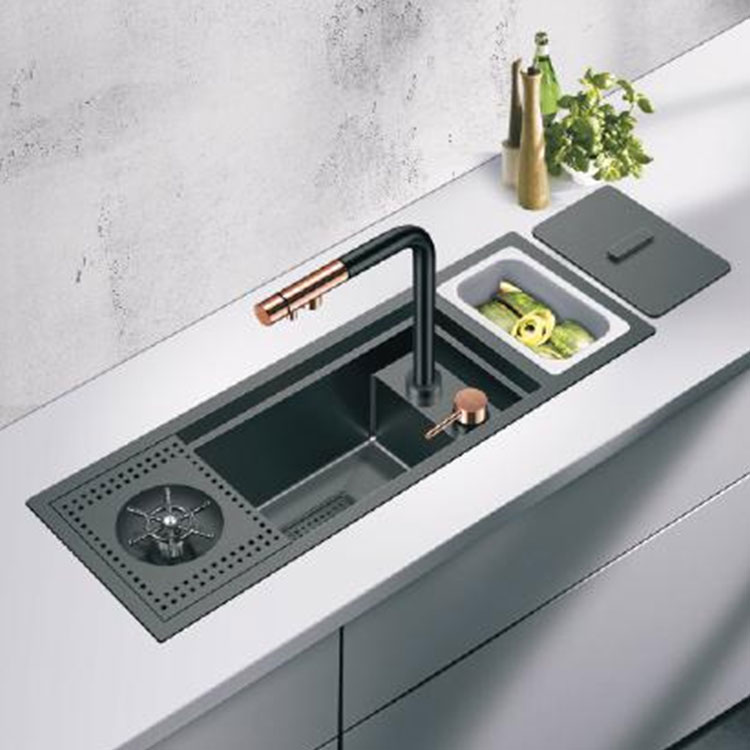 Automata Gunmetal üvegöblítő mosogatóhoz és nanobevonatú mosogatórúdhoz